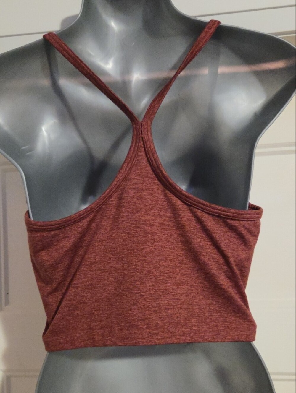 Rust Red Cropped Spaghetti-Strap Cami Top - Picture 2 of 5